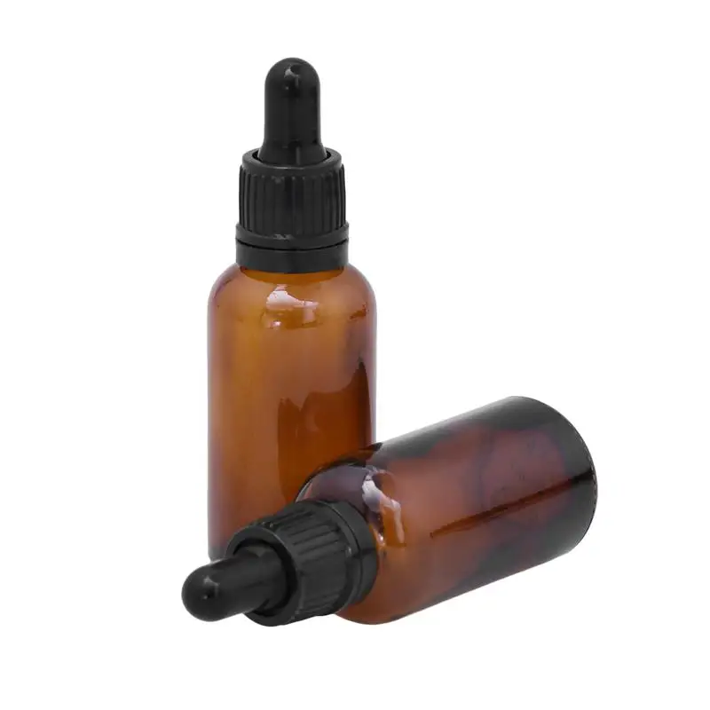 Бутылочки для пипеток 9 шт. 30 мл многоразовые янтарные с капельницей и крышкой