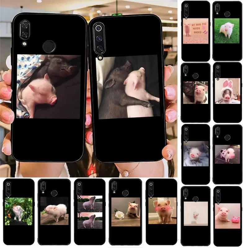 

TOPLBPCS Funny Cartoon Pig Soft black Phone Case For Redmi note 8Pro 8T 9 Redmi note 6pro 7 7A 6 6A 8 5plus