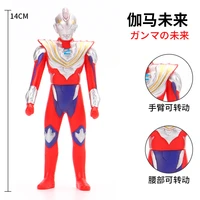 13cm small soft rubber ultraman zett z gamma future action figures model doll furnishing articles children assembly puppets toys