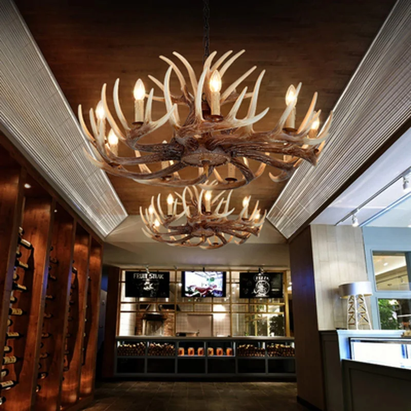 Американская каучуковая люстра в форме рогов свечей европейские люстры рога