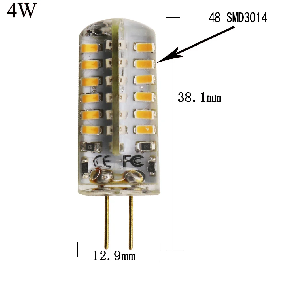 G4 1 5 W 4W светодиодный лампы лампа для точечных 3014 SMD 24 48 Светодиодный s Заменить 15 Вт