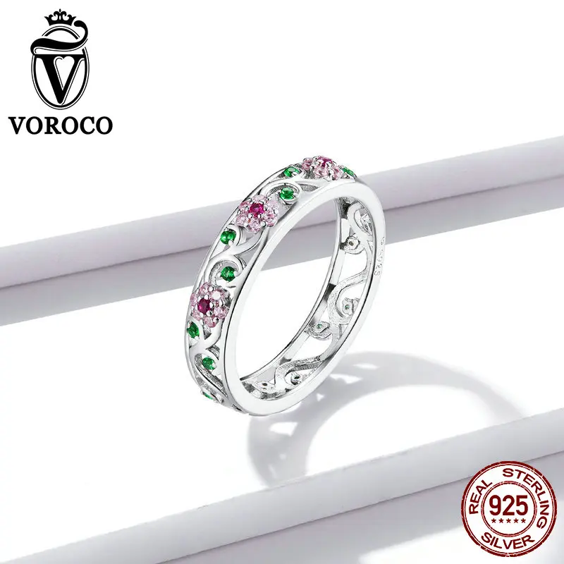 Кольцо VOROCO женское из серебра 925 пробы в виде секретного сада|Кольца| |
