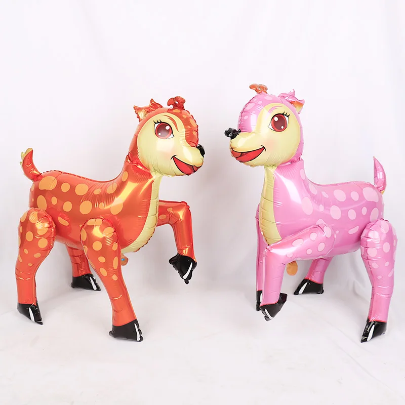 1 шт. 4D гигантский эльф лося олень фольги шары розовый Санта подарки Счастливого