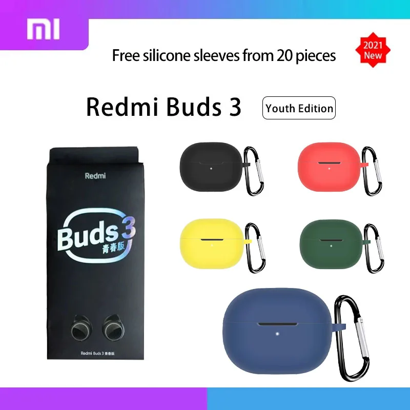 

20 PCS Original earphones youth version buds 3 bluetooth 5.2 earphones redmi Buds 3 pro Xiaomi cat ear sports wireless earphones