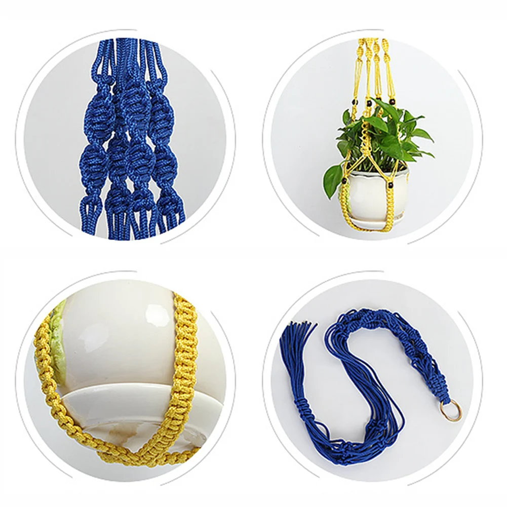 

Handmade Plant Hangers Color Flower Pot Hand-woven Net Bag Hanging Holder for wall decoration countyard garden Home Decor