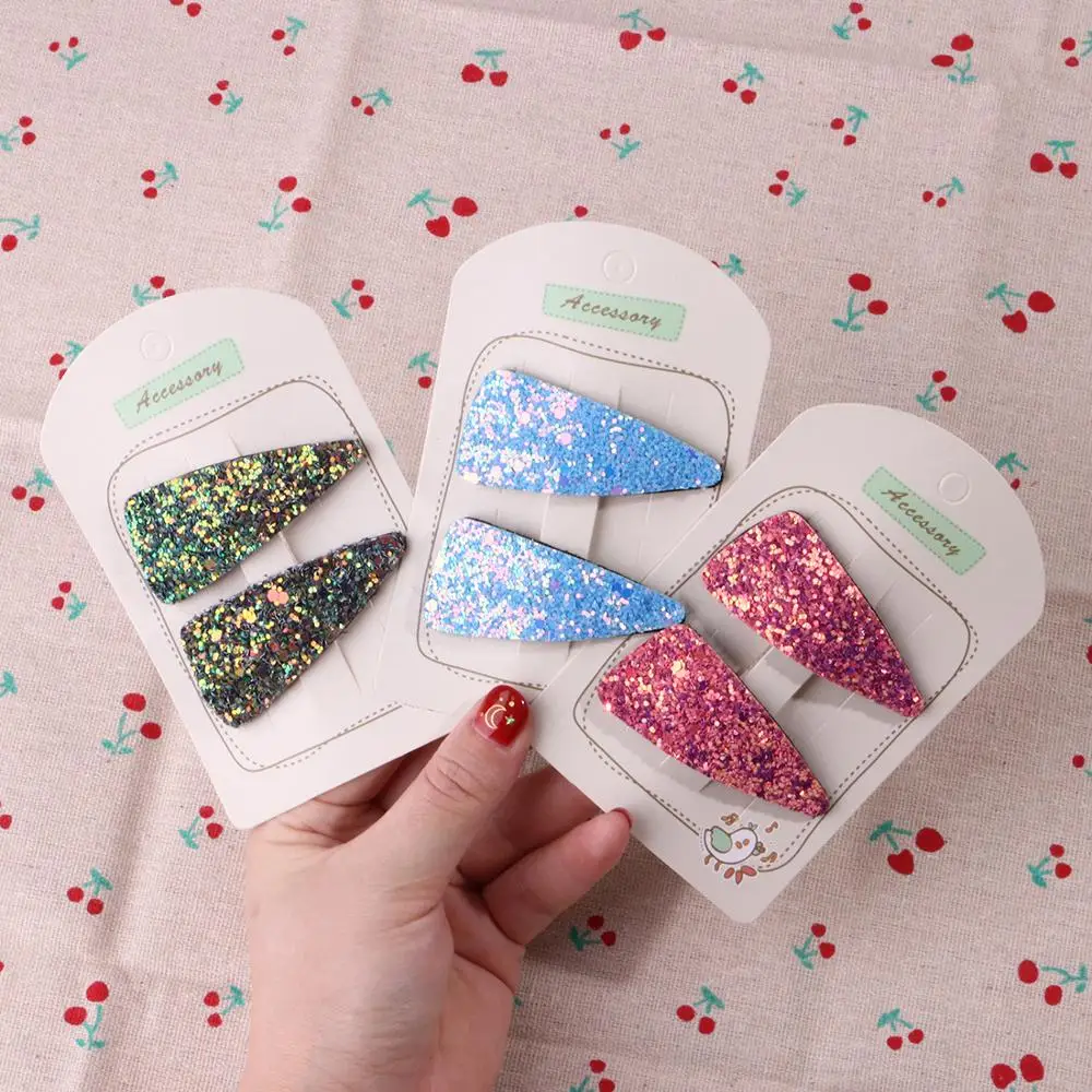 Детская заколка для волос XIMA 2 шт./карточка 5 см ручная работа радуга BB симпатичная