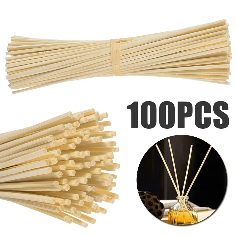 

100pcs Indonesia Natural Plant Fire-free Aromatherapy Reed Fragrance Oil Diffuser Replacement Rattan Sticks 18cm Wooden Sticks