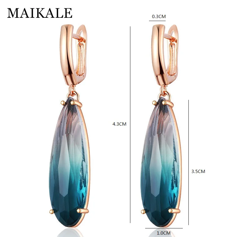 MAIKALE новые модные Висячие длинные серьги для женщин вечерние ювелирные изделия