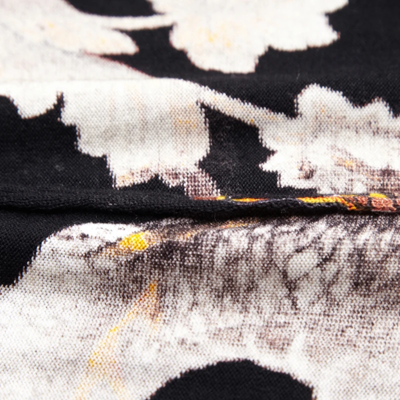 Autumn Sweater Men Jersey Clothing Black Gold Dragon Print Sweater Pullover For Men Casual Club Party Dj Clothing
