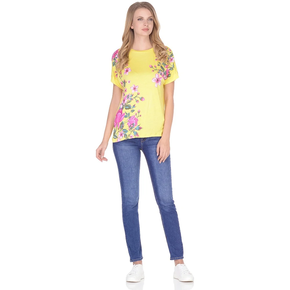 Футболка с цветочным узором Baon B238057 | Женская одежда