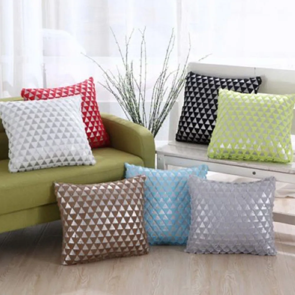 

43X43cm Crystal Plush Pillow Cover Soft Wool Gold Silver Furry Cushion Cover Living Room Bedroom Sofa Soft Plush Pillowcase