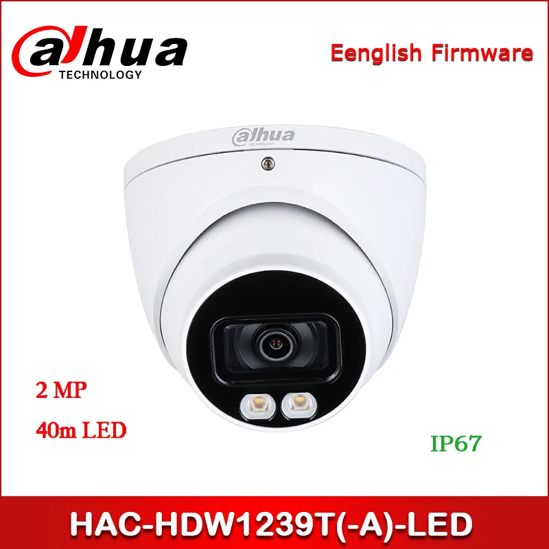 Полноцветная камера Dahua HAC-HDW1239T-LED HAC-HDW1239T-A-LED 2M Starlight HDCVI Eyeball