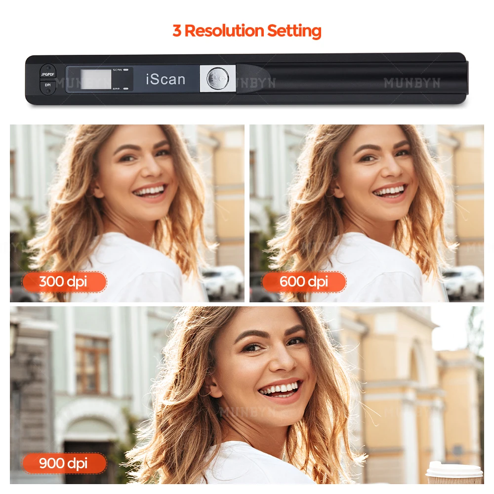 Портативный ручной сканер для документов 16 ГБ формат A4 900DPI JPEG/PDF|Сканеры| |