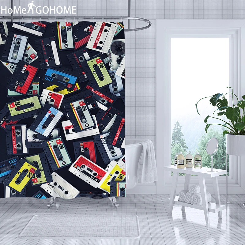 Занавески для душа с музыкальной лентой 3D занавески ванной комнаты ванны из