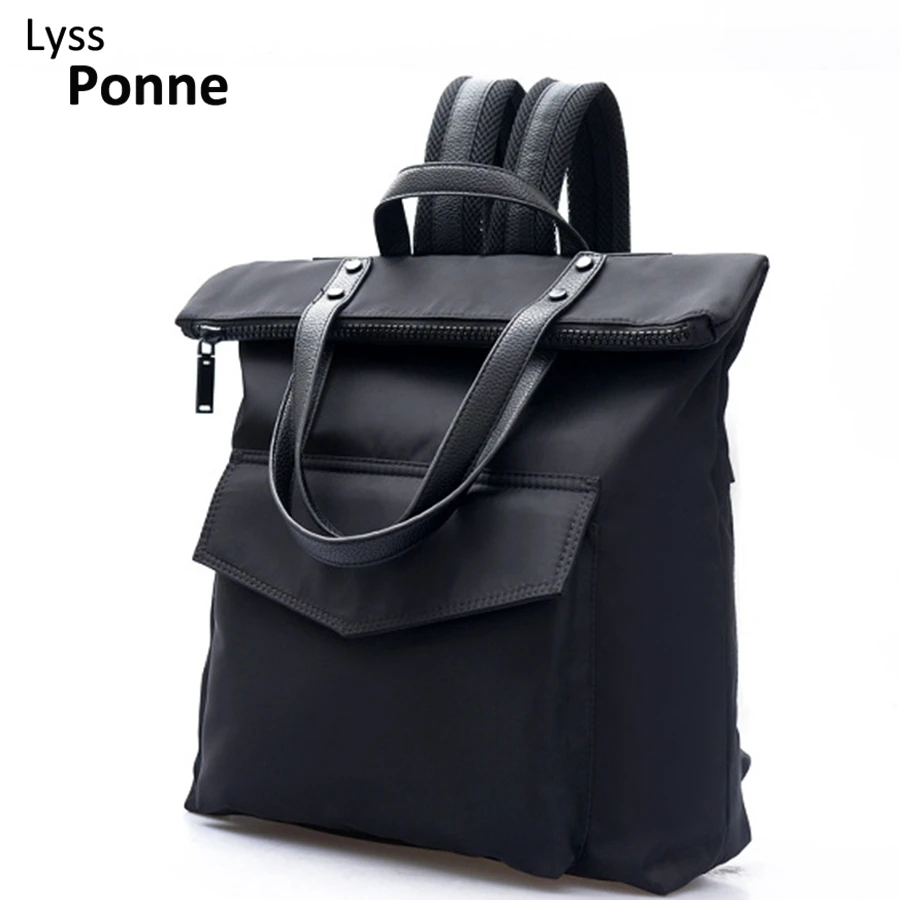 

Высококачественный повседневный рюкзак из ткани Оксфорд, женские черные водонепроницаемые нейлоновые школьные сумки для девочек-подростк...