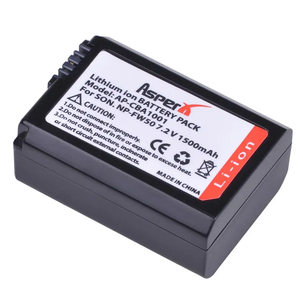 

AsperX 4Pcs NP-FW50 1500mAh NPFW50 NP FW50 Battery AKKU for Sony NEX-7 NEX-5N NEX-5R NEX-F3 NEX-3D Alpha a5000 a6000 Alpha a7II