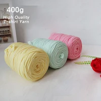 400g crochet cloth yarn thick cotton t shirt yarn for crochet tricot diy blanket carpet handbag purse cushion hand waved threads