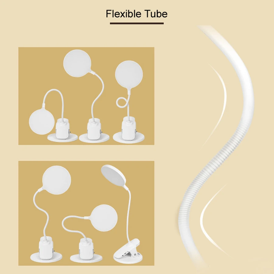 

5v Touch Desk Light Reading Study Desk Lamp with Clamp Flexo Led Table Lamp with USB Port Clip Flexible Desktop Lampara De Mesa