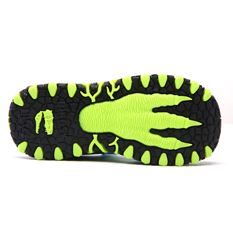 Сандалии DINOSKULLS детские дышащие кожаные с вырезами Повседневная пляжная