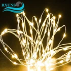 Водонепроницаемая светодиодная Светильник рлянда из серебристой проволоки, Сказочная гирлянда, украшение для дома, Рождества, свадьбы, вечеринки, питание от USB, 2 м, 5 м, 10 м