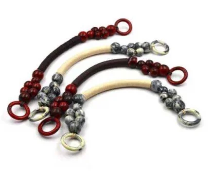 

Wholesale Support mixed 9Colors Wooden Beads Rope Handles For Handmade bag Factory Sell Bead Rope Bag Handle Strap Accessory