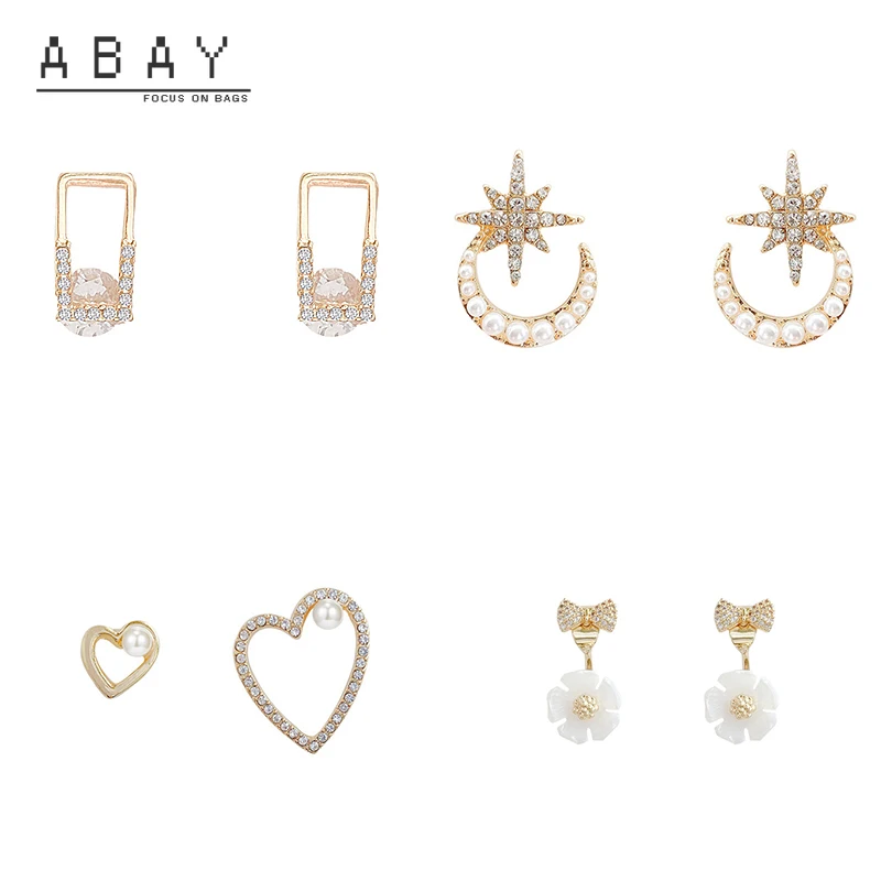 

S925 Silver Needle Star Micro Inlaid Rhinestone Earrings Female 2020 New Temperament Love Simple Pearl High Sense Ear Pendant