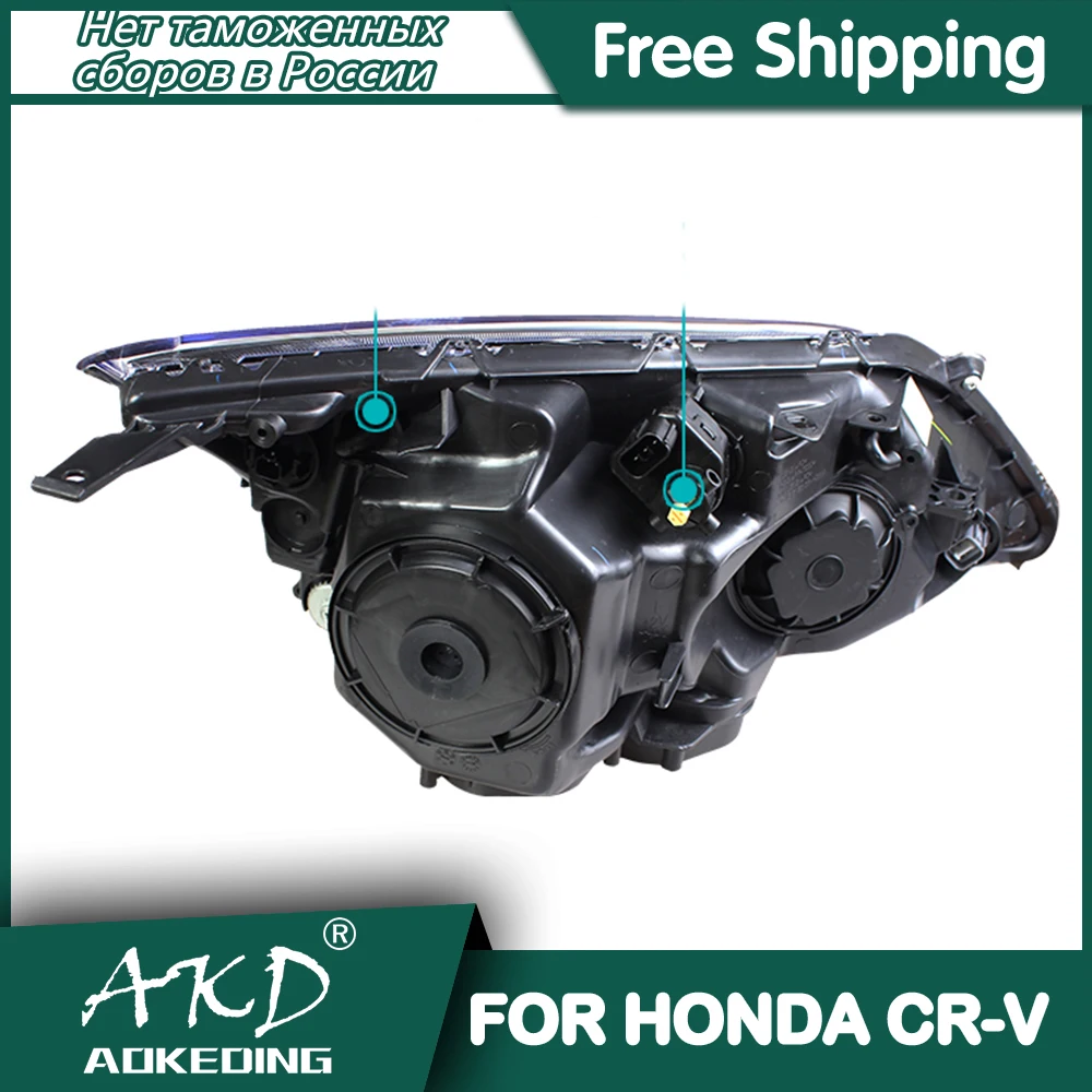 

For Car HONDA CR-V Headlights 2007-2011 DRL Day Running Light LED Bi Xenon Bulb Fog Lights Car Accessory honda CRV Head Lamp