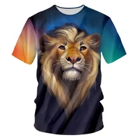 ifpd eu size hot sale t shirts mens short sleeve 3d o neck tee shirt printing lion summer casual sport plus size 7xl funny tops