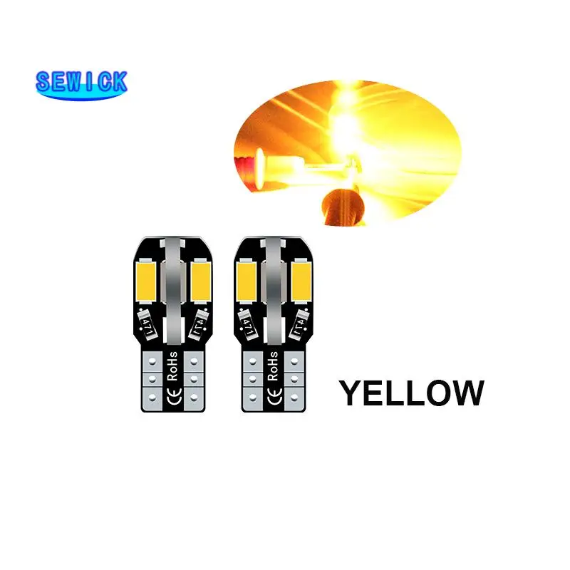 300Pcs Best Price T10 Canbus Error Free 194 168 W5W 8 LED 5730 SMD White Car Auto Side Wedge Parking Lights Lamp Bulb DC12V - купить по