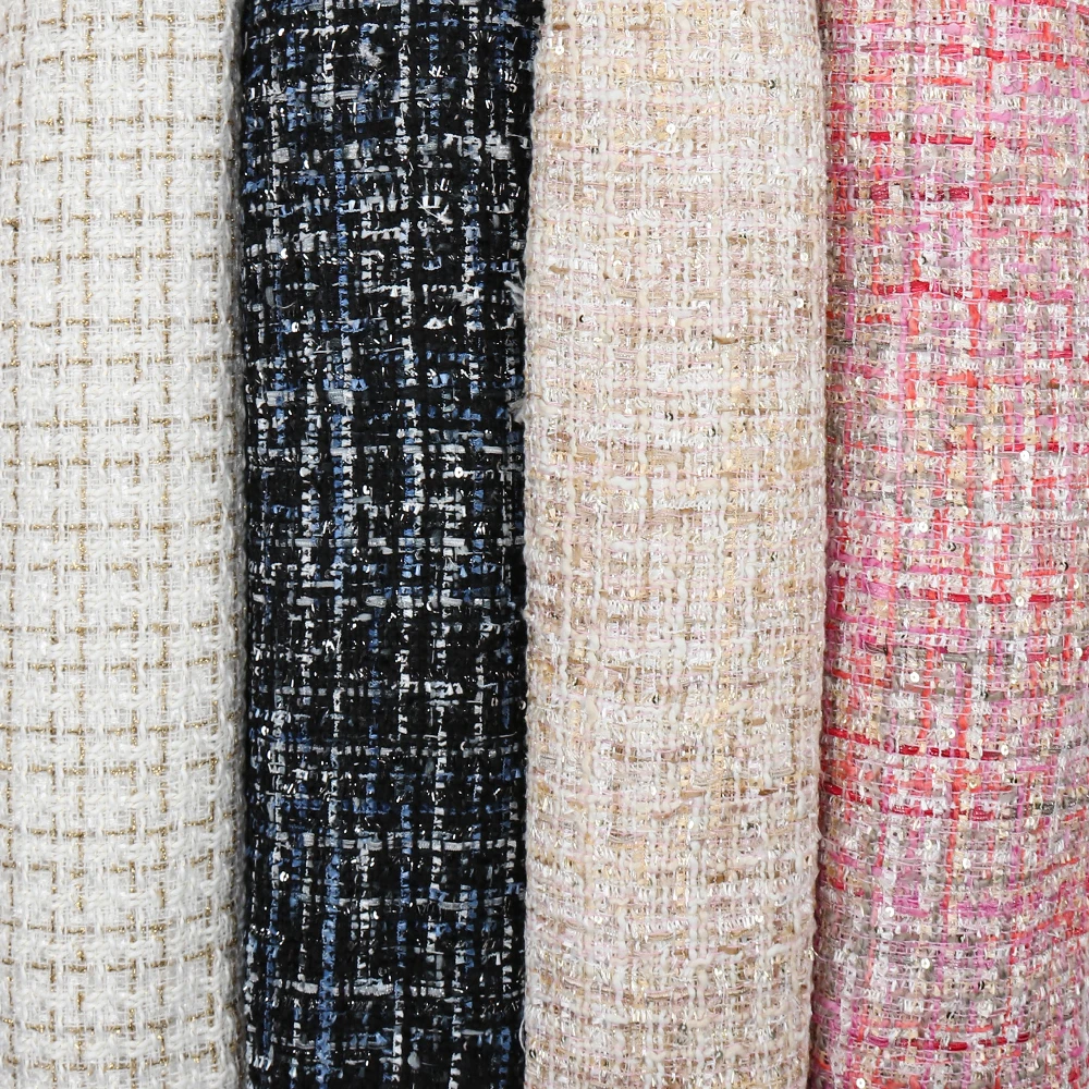 45CM*150CM Wool&Cashmere Weave Fancy Suiting Tweed Wool Fabric For Women Coat Overcoat Autumn&Winter New Cloth For DIY Sewing