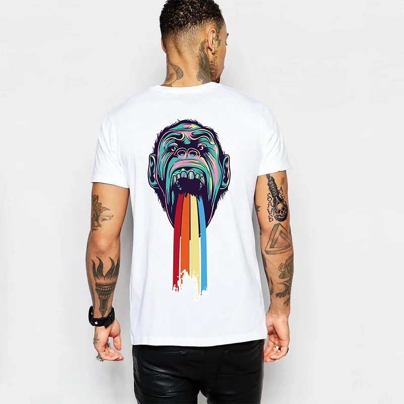 Модные Переводные термоклейкие нашивки с рисунком орангутан DIy для одежды панк