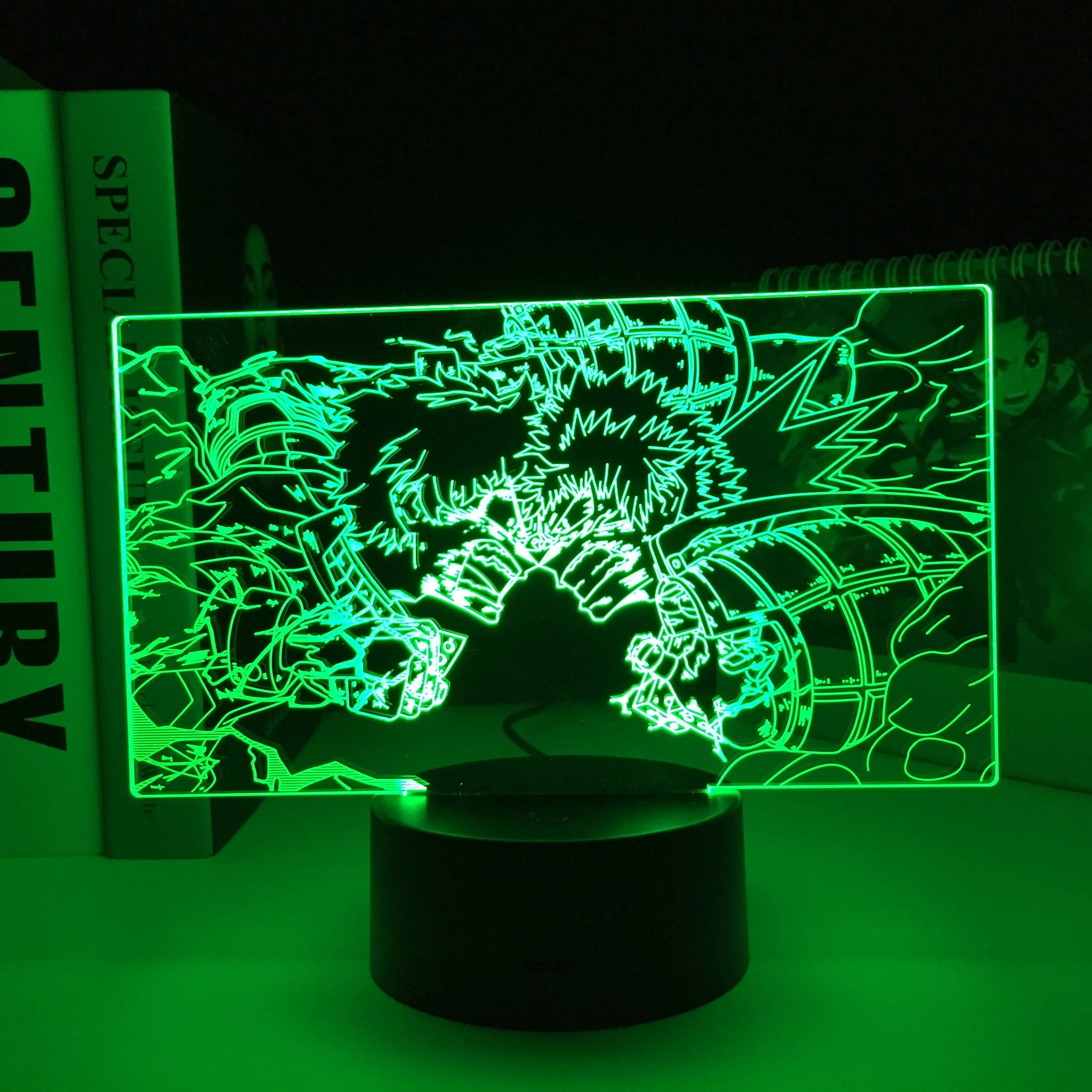 

Bakugo Midoriya for Birthday Gift Bedroom Decor Manga Gadget My Hero Academia 3D Lamp My Hero Academia Anime LED Light