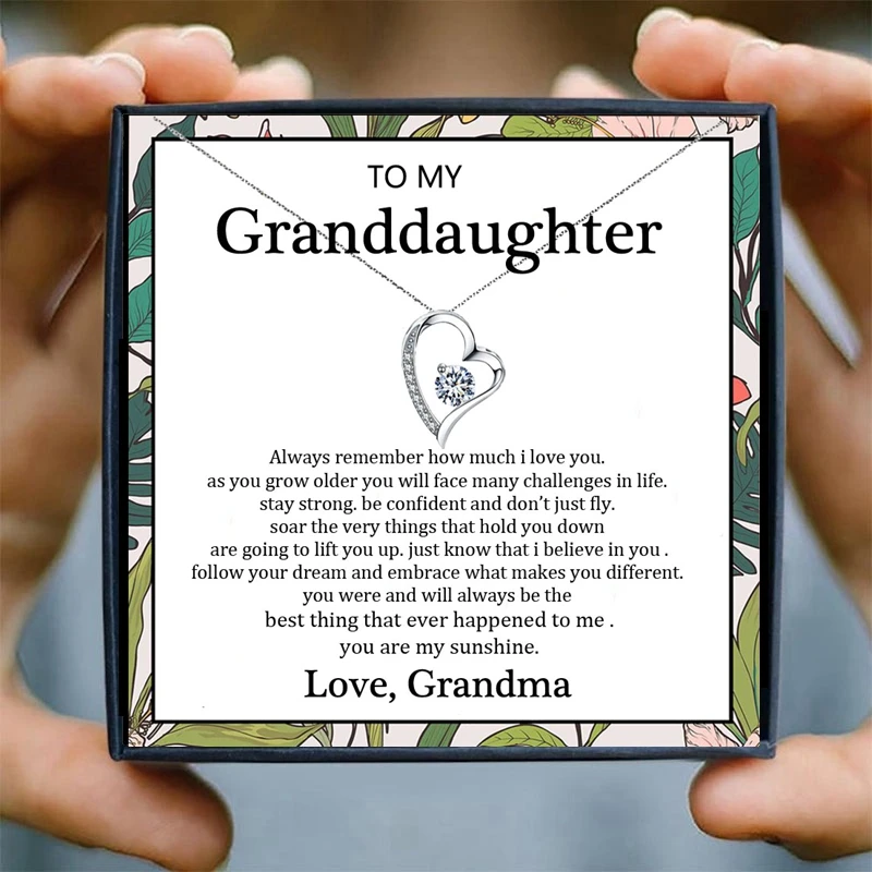 Ожерелье с кулоном в виде сердца для дочери ожерелье кристаллами женщин на день