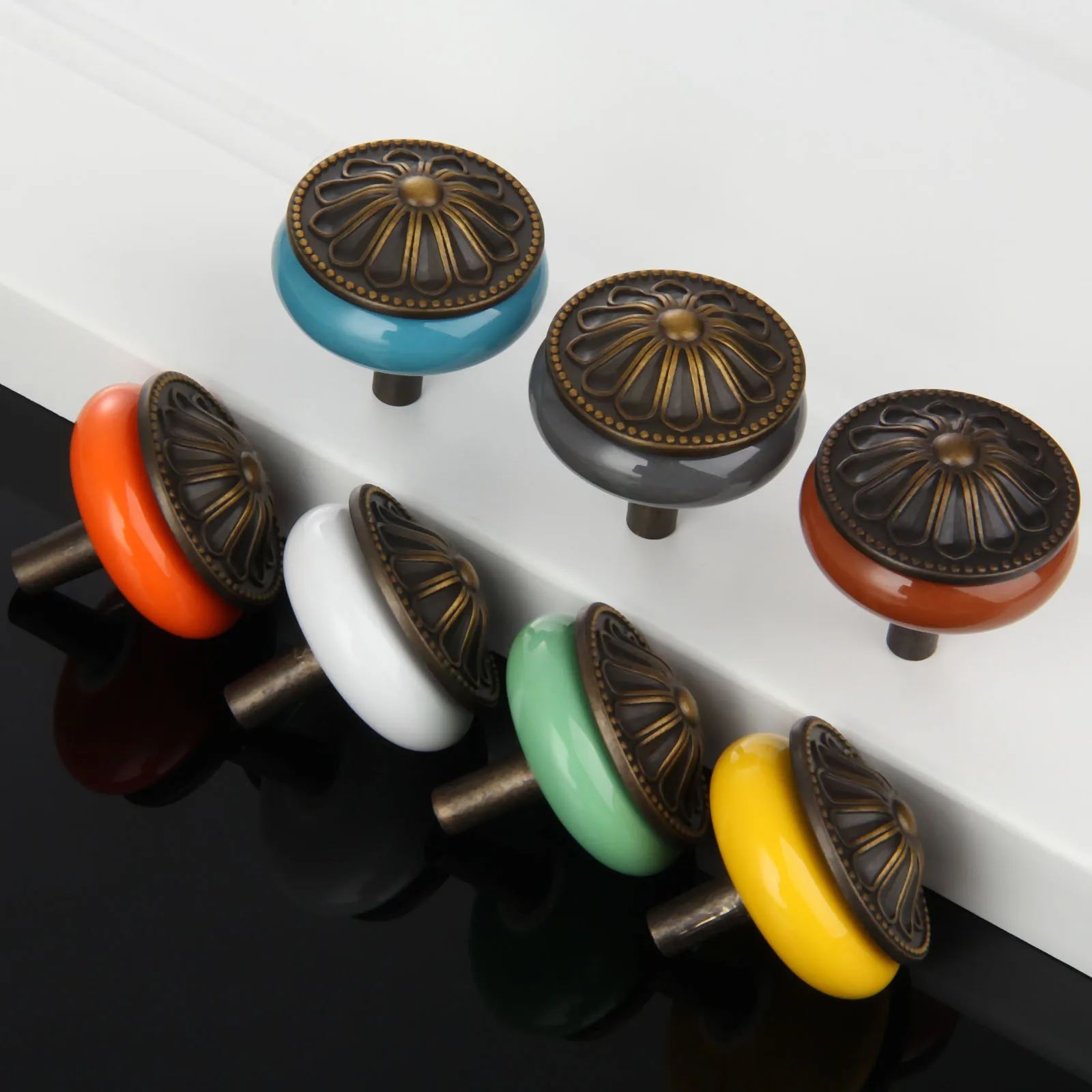 DRELD 1 шт. домашний мебельные ручки современный керамические для шкафа и двери