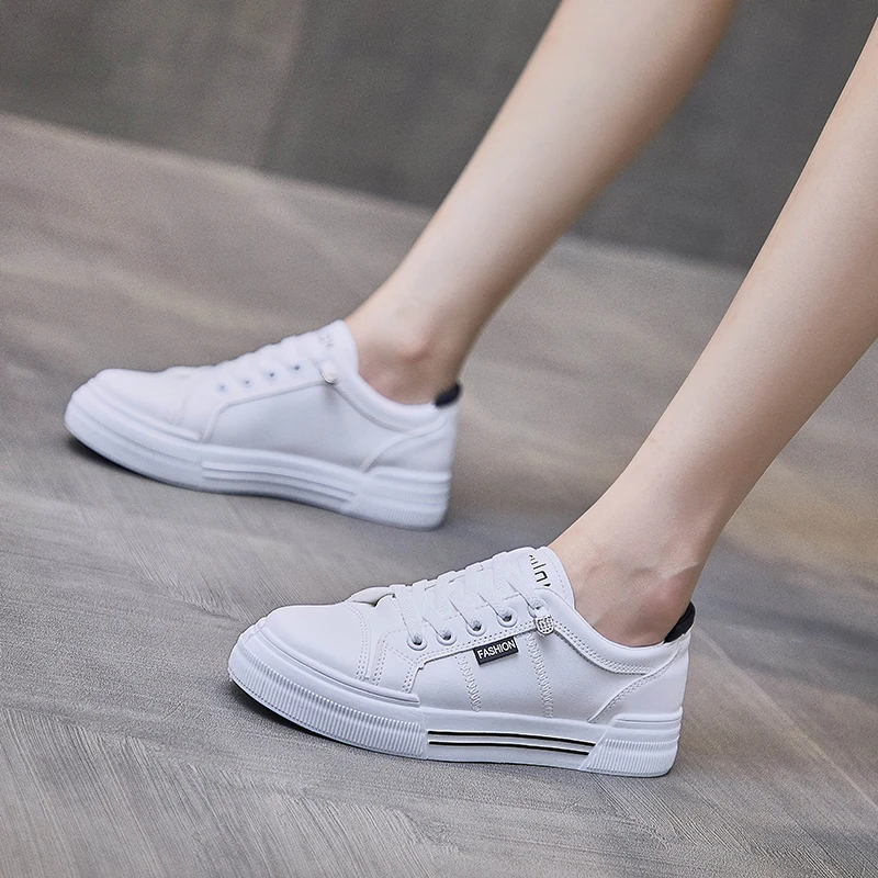 

Flat bottom small white shoes 2021 autumn new Korean style student leisure sports shoes women's thick soled running board shoes