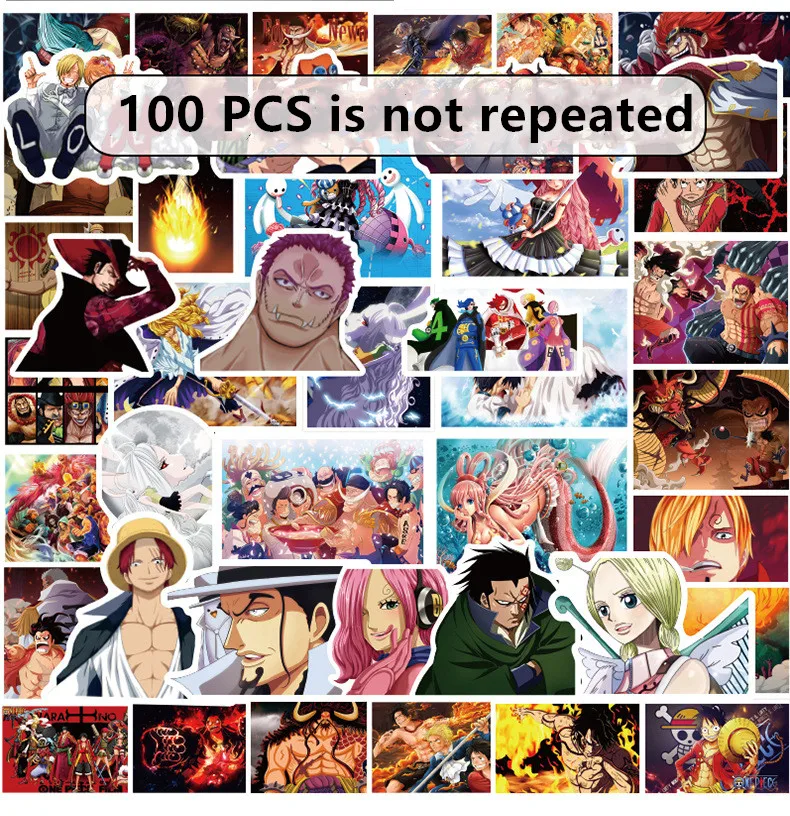 

100 шт. цельные стикеры Мультяшные аниме One lufei личные стандартные граффити autocollant