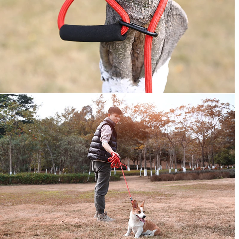 

2m 3m 5m 10m Dog Leash Super Long Dog Lead Strong Pet Leash For Large Dogs 8/10/13mm Diameter Foam Handle Dog Rope Training Lead