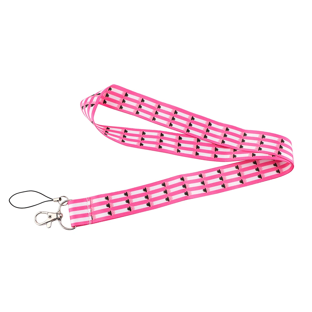 

12 шт./лот E3364 мультяшный розовый шнурок в виде гриба для ключей ремешок на шею для телефона брелок шнурок для ключей держатель для значков дл...