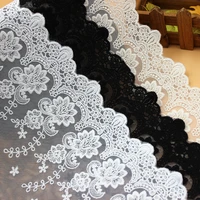 peony flower soft mesh embroidered cotton wire lace trim diy wedding dress veil skrit sewing accessories vqx091707