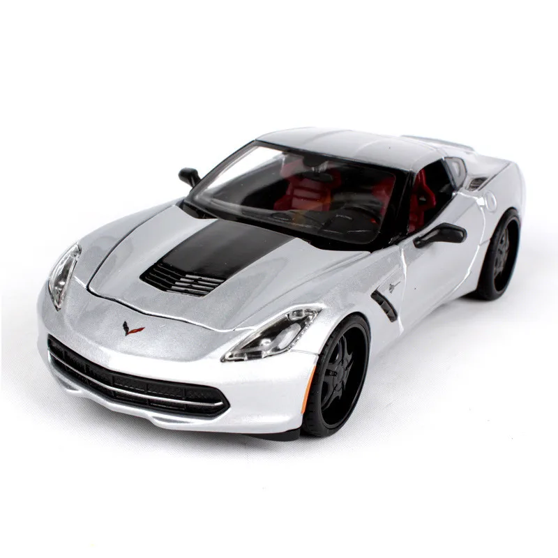 

Изысканный подарок 1:24 Chevrolet 2014 Corvette спортивный автомобиль сплав модель, моделирование литой коллекции украшения, бесплатная доставка