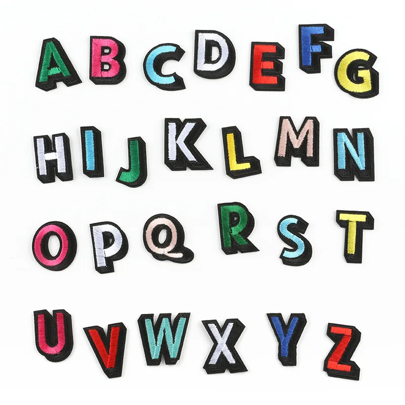 3D мультфильмы A Z с надписями и термонаклейки для одежды высокого патч шитье