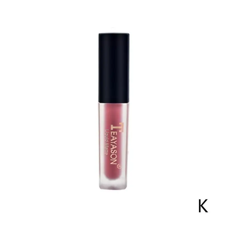 Матовая губная помада для красоты макияж стойкий Labiales красный, Матовый жидкий водостойкий макияж блеск для губ - Цвет: K