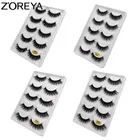 Норковые ресницы ZOREYA, 5 пар, 3D ресницы для наращивания, макияж, накладные ресницы, косметический инструмент ручной работы