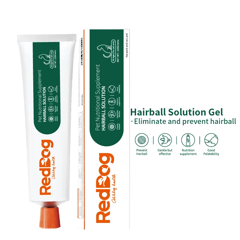 

RedDog Hairball Solution Gel/Prevent Hairball/Vitamins Pet Supplement for Cats Cat Foods Cat Accessories Goods for Cats