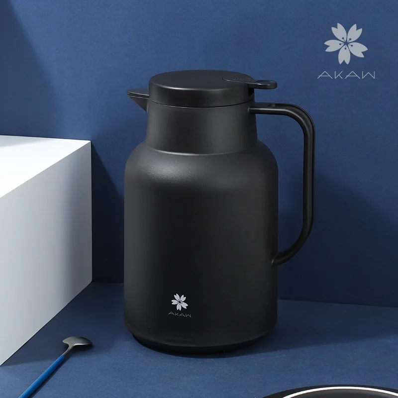 Термос кофейник бытовой термос большой емкости портативный стеклянный с