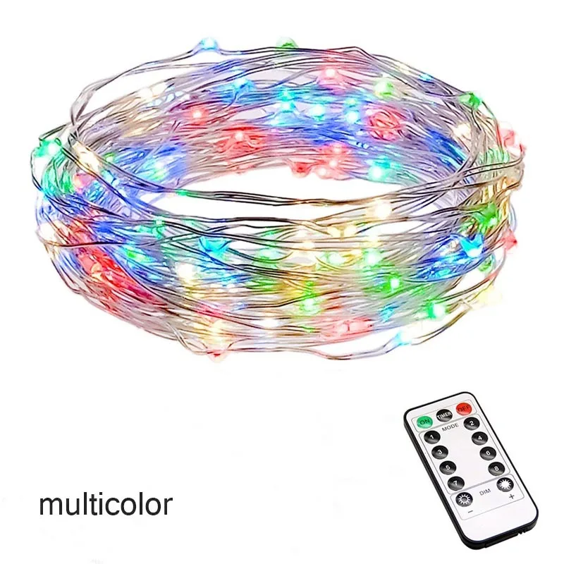 Водонепроницаемая светодиодная гирлянда с дистанционным управлением 5 м 10 |