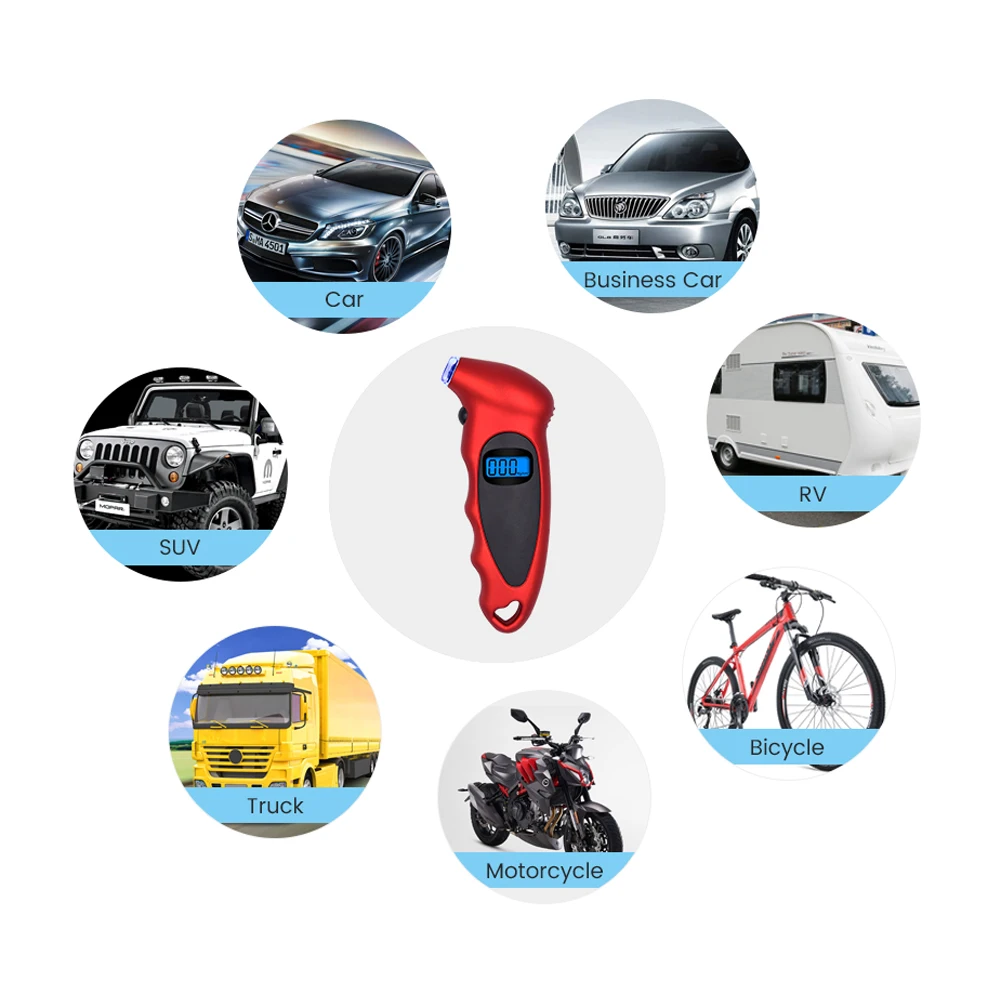 ЖК-дисплей Автомобильный цифровой манометр портативный тестер инструмент для