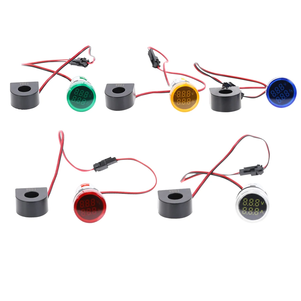 Светодиодный цифровой вольтметр Амперметр Герц Гц Напряжение переменного тока в