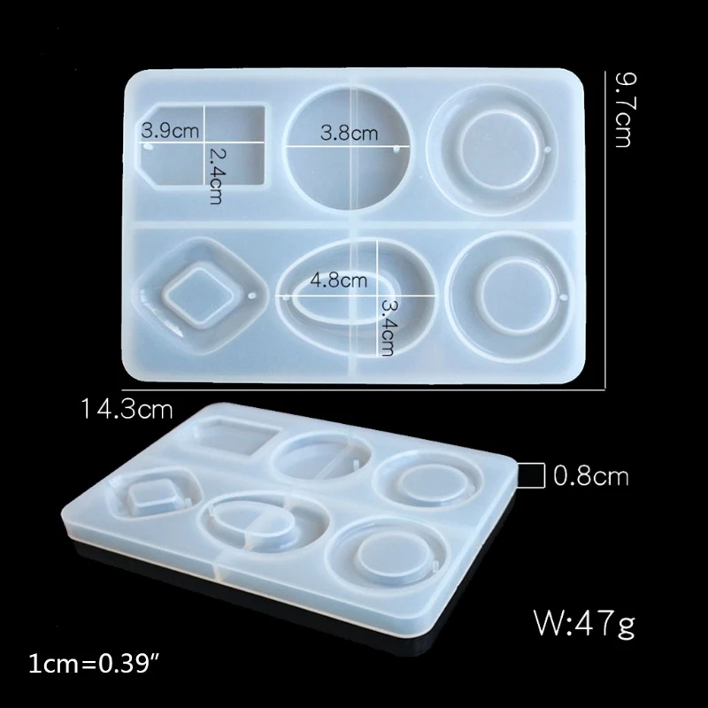 

1Set DIY Craft Crystal Epoxy Resin Mold Earrings Pendant Casting Silicone Mould