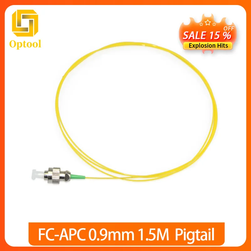 Волоконно-оптический кабель FC APC 1 5 м 10 шт. одномодовый оптоволоконный гибкий 0 9 мм